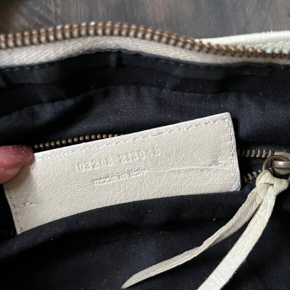 Authentic BALENCIAGA The First Hand Bag Ivory Leather 2005 Awesome - Picture 13 of 16